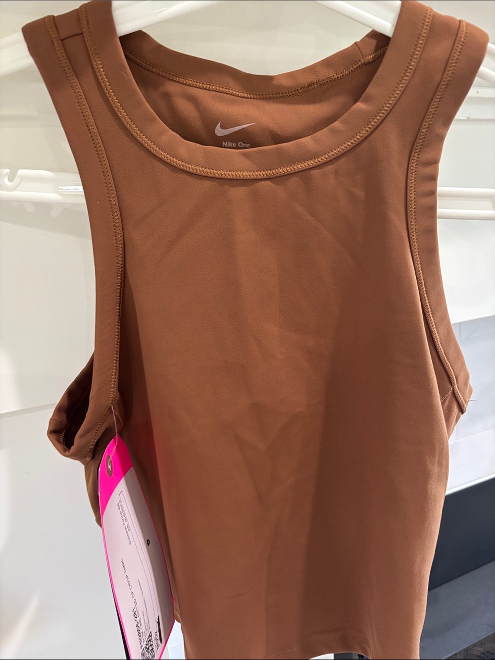 Nike Women's Brown Sleeveless Crop Tank